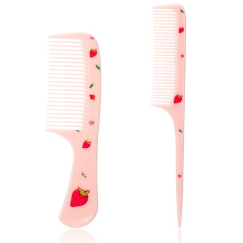 Set de 2 Peines de Pelo Rosas con Diseño de Fresa miniatura 1