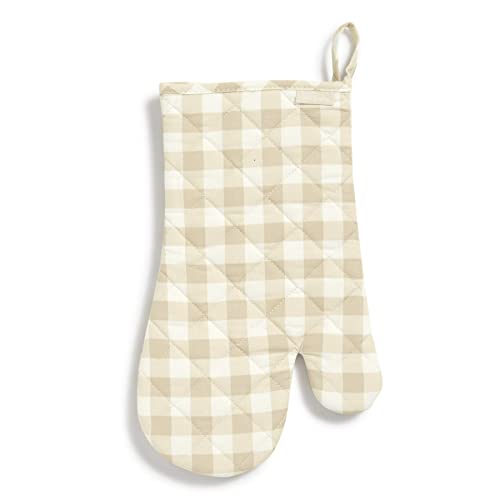 Vera Bradley Women's Cotton Pot Holder & Oven Mitt Set, Gingham Sand - Recycled Cotton, One Size #TOP2