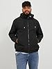 JACK & JONES Mens Softshell Hooded Jacket Plus Size Black 4XL #1