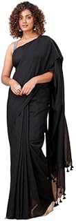 Women’s Khadi Cotton Handloom Saree | Lightweight Plain Design Saree | Elegant Traditional Saree for Women | Perfect for W Price In India