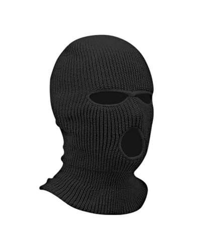 LOZTBUE Passamontagna 1pcs, passamontagna a 3 fori/2 fori, passamontagna a maglia, adatto per moto e biciclette
