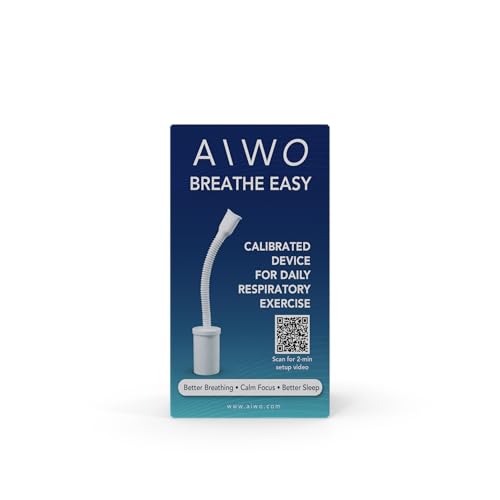 Image of AIWO Breathe Easy Breathing Kit | Manual Calibrated Breathing Exercise Device for Adults & Kids 5+ | Breath Training & Wellness Support | Reusable & User-Friendly