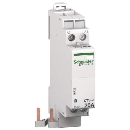 contacteur - 20 ampères - 2 contacts no - schneider ct'clic