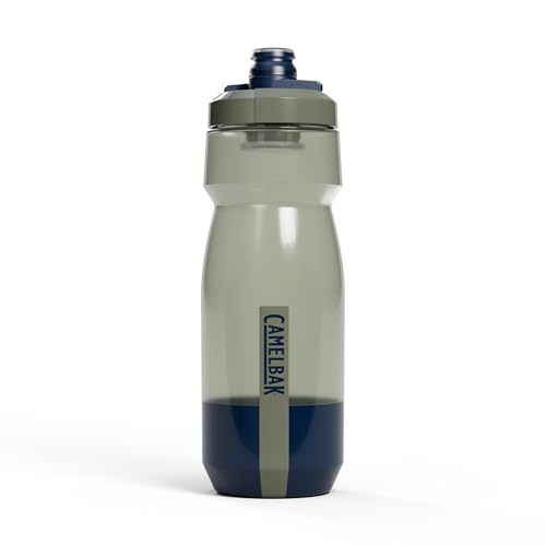 Image of CamelBak Podium Bike Squeeze Water Bottle, High Flow Easy Squeeze Design for Cycling Performance, 24oz, Mercury Fog