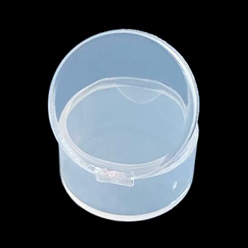 Image of 24 Pack Small Round Plastic Containers (0.55 x H0.35 Inch), Super Mini Beads Storage Containers Box for Beads, Buttons, Small Jewelry Findings -0.034 oz