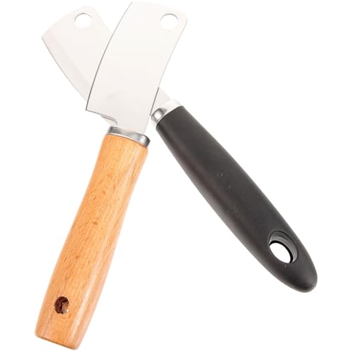 HIAKDOFT 2 Unidades De Cuchillos De Acero Inoxidable Para Queso Y Frutas Cortadores Multiusos Para Uso Doméstico Herramientas Portátiles Para Cortar Queso Mantequilla Y Carne Diseño