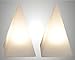 Produktbild Trango 2er Set 7231L IP65 Leucht-Figur *PYRAMIDE* inkl. je 1x 7 Watt E27 LED Leuchtmittel, Gartenlampe in weiß 60cm hoch inkl. ca. 5 Meter Zuleitungskabel, Wegbeleuchtung, Außenleuchte, Gartenstrahler