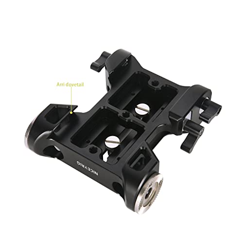 NICEYRIG Rosette Mount 15mm Rod Rail Baseplate with Dovetail Clamp for ARRI Standard Bridge Plate, Applicable for Blackmagic Design Pocket Cinema Camera 6K Pro/6K G2, Cinema Camera, Camcorder - 512 - Thumbnail 6