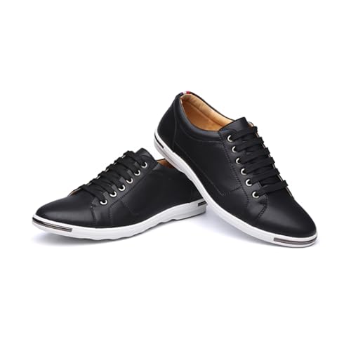 Men's Low Top Oxford Shoes Lace-Up Comfort Walking Casual Driving Shoes Fashion Flat Sneakers Round Toe Business Dress Shoes3