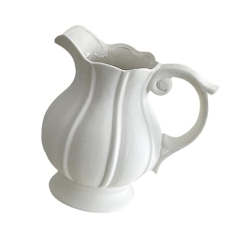 Jarrón blanco floral decorativo para solucionar rincones vacíos en estanterías de interior 7