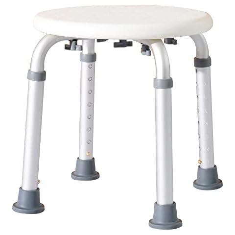 HOMCOM Taburete de Baño Silla de Baño Asiento de Seguridad Cover
