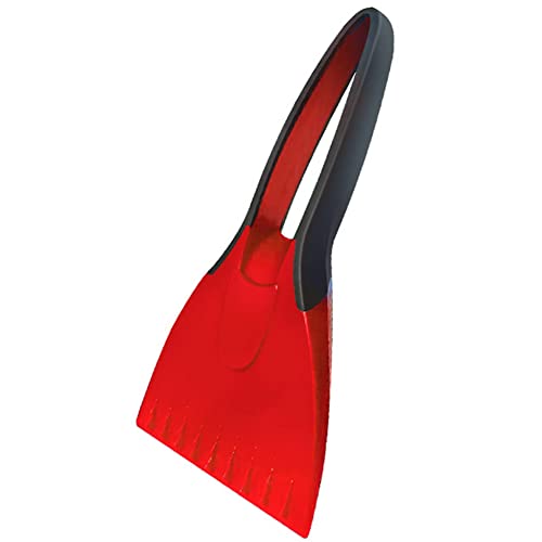 Woetwoat rascador de Hielo para el Parabrisas del Coche, rascador de Nieve para el Coche Herramienta de eliminación de la Escarcha, Herramienta de Pala de eliminación de Nieve (Red) Cover
