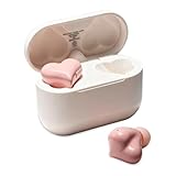 Yunseity Heart Shaped Earbuds, BT 5.3 HiFi Stereo Sound Noise Canceling Earphones with Charging Case, Cute in Ear Earbuds for Lover Couples for Valentine Sport Travel ()