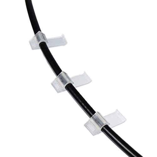 Nylon Horizontal Siding Clips For Coax (Rg6 Rg59) Cable Mounting Home Snap In Clips For Hanging And Wire Bundle Cable Management - White - 50 Pack #TOP5