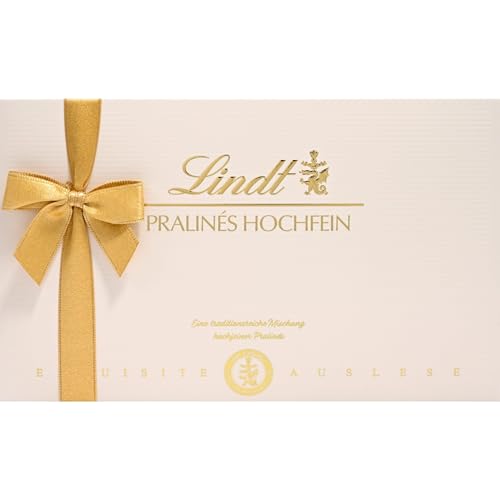 Lindt Schokolade | Pralinés Hochfein Schachtel | 120g | 12 feine Pralinen in 7 köstlichen Sorten, teilweise mit Alkohol | Pralinen-Schokoladen-Geschenk