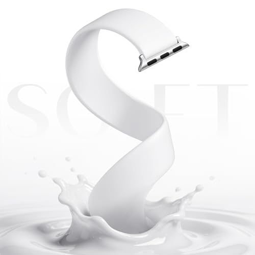Zedoli Sport Solo Loop Band Compatible with Apple Watch Bands 42mm 40mm 41mm 38mm Women, Stretchy Soft Silicone Elastic Waterproof Replacement Strap for iWatch Series 11 10 9 8 7 6 5 4 3 2 1 SE, White by Zedoli - Used condition - Image 3