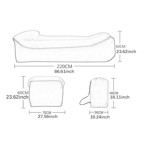 Fauteuil gonflable de jardin idéal camping et festivals