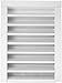 Construction Metals Glff1212wh-1/8 Gable Louver, White, 12 Inch X 12 Inch
