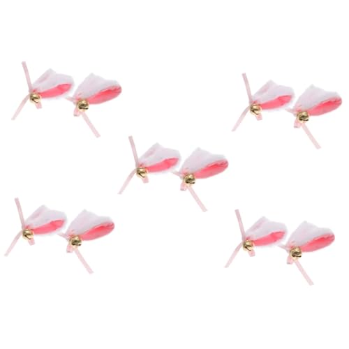 Oreilles de chat en peluche douce blanche amovible pour casques