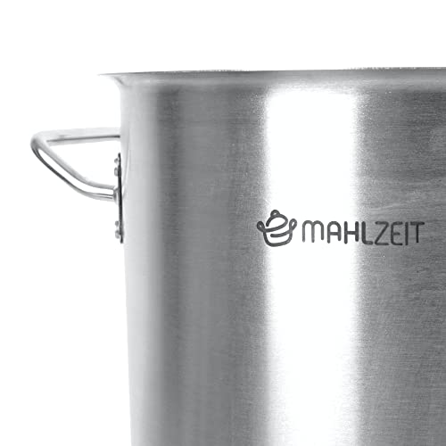 Foto von Mahlzeit Edelstahl Kochtopf 12 Liter Fassungsvermögen | Ø 25 cm Suppentopf groß für Induktion | Kochtöpfe für Induktionsfeld, Nudeltopf, Edelstahltopf, Gemüsetopf, Spaghettitopf, mit Deckel