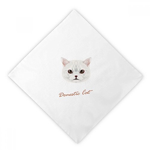 Serviettes chat blanc textile durable de table pour repas raffinés