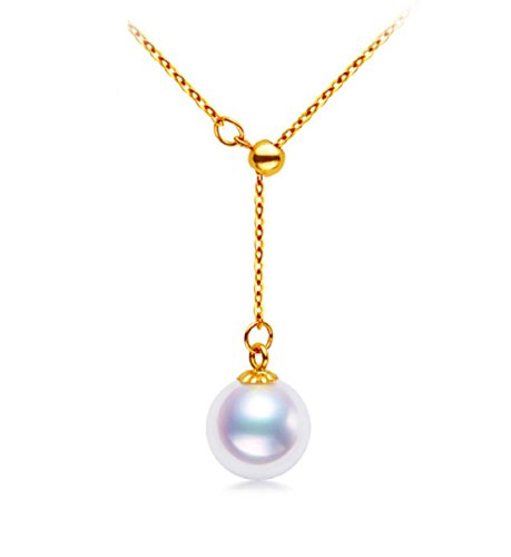 Pendentif Or 18 K Gowe Design collier avec perle unique et élégante