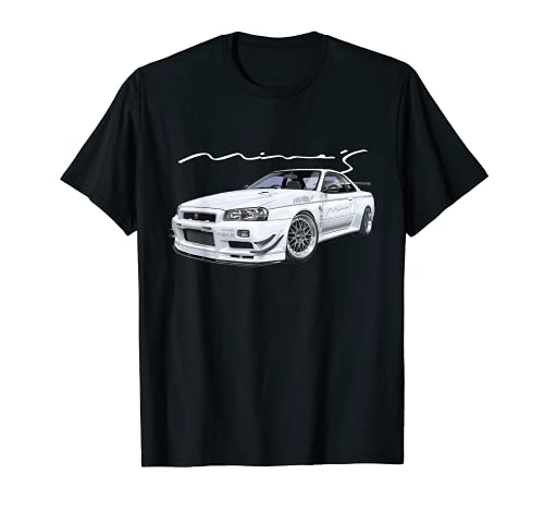 JDM CAR R34 V-SPEC II RB26 Skyline Mine's V-Spec N1 T-Shirt Cover