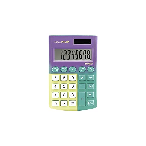 Milan - Calculadora De Bolsillo De 8 Dígitos Sunset. Multicolor En Oferta Milan® Calculadora 8 Dígitos Pocket Sunset Turquesa - Amar