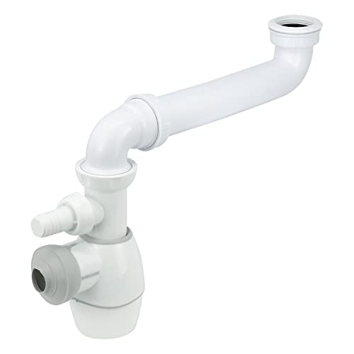 Wirquin 30723175 Siphon de lavabo déporté Tout en un, blanc