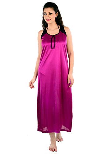 Image of Women's Nightwear Nightdress Nighty,Robe with Top & Shots Set (4pc Set of Robe, Nighty, Top & Shorts)