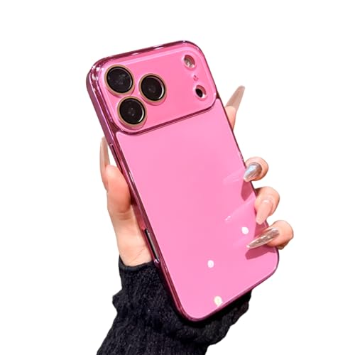 Coque rose rouge iPhone 17 Pro Max verre trempé rigide de protection