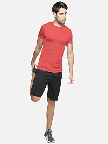 Image of BULLMER Solid Cotton Blended Half Sleeve Round Neck Tshirt for Men