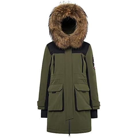 Bosideng Women's Extreme Collection Goose Down Mid-Length Parka Olive Cover