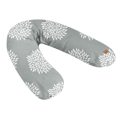 BÉABA, Big Flopsy, Almohada de Lactancia/Embarazo, Almohada de Maternidad, Multifuncional, Adecuada para Dormir/Lactar, Apoyo, Relajación y Óptimo Confort, Algodón Flor, Oekotex, Flower