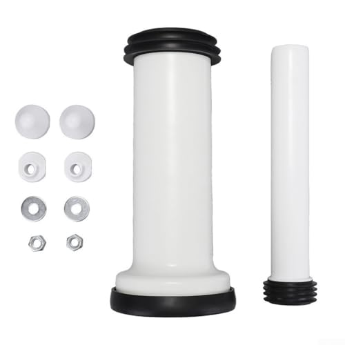 PP WC-Anschluss-Set zur Wandmontage inkl. 310 mm Abflussrohr, Spülrohr-Montageschrauben und Dichtkomponenten für feste Installation