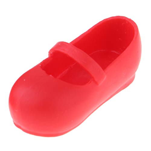 FLAMEER Zapatos de Tobillo Mini Accesorios para Muñecas Chicas Escala 1:6 - Rojo