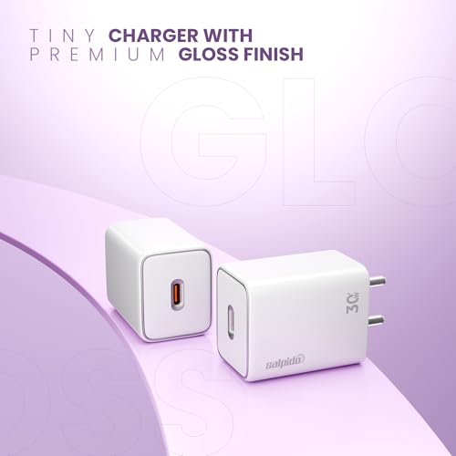 Image of Original 30W Universal Charging Adapter with USB-C Port, Type C Fast Charger, Mobile Charger Adapter for iPhone, iPad, Samsung Galaxy, Redmi, Mi, Oppo, and More (GD-WC-10 - White)