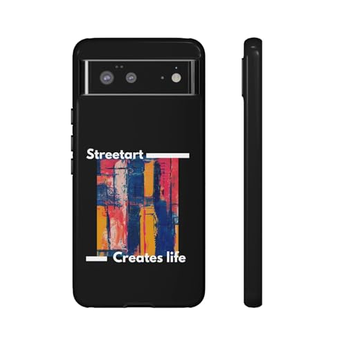 Coque Google Pixel 6 brillante au motif Street Art avec double couche