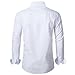 BEILU Stretch Mens Slim Fit Dress Shirts Formal Long Sleeve Button Down Shirts White Medium