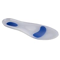 Pro11 ™ 4D Orthotic Silicone Insoles with Metatarsal Support (8-9) White