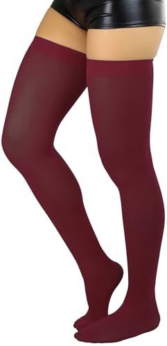Image of ToBeInStyle Women's Nylon Thigh High Schoolgirl Opaque Stockings