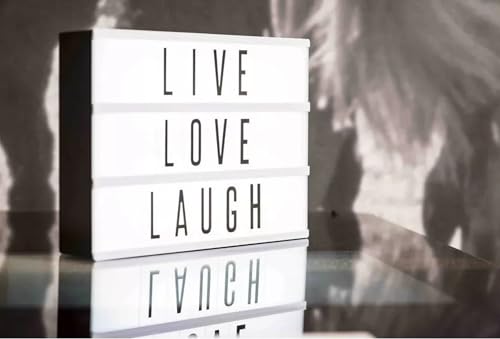 Caja de luz cinematográfica A4 con 90 letras, símbolos, USB o batería, 30 x 22 x 4,5 cm