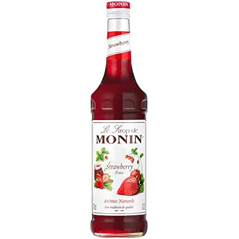 MONIN Premium Strawberry Syrup 700ml for Cocktails and Mocktails. Vegan-Friendly, Allergen-Free, 100 Percent Natural Flavours and Colourings Cover