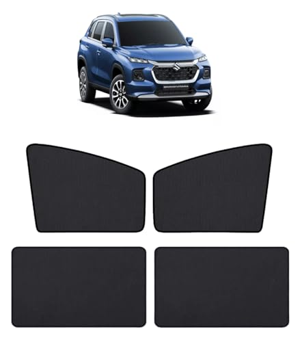Image of Auto Hub Car Window Sunshade /Curtains Compatible with Maruti Grand Vitara - Pack of 4, Grand Vitara Sun Shade