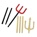 Geeignet für verschiedene anlässe: schön für geburtstagsfeiern, halloween, maskeraden und mehr, die heugabel ist eine vielseitige ergänzung zu ihrem partyzubehör, teufelsgabel, teufelsheugabel