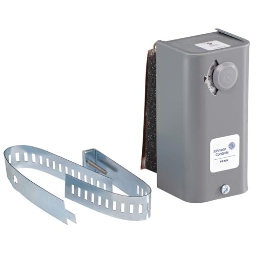 Johnson Controls A19DAF-2C Penn Series A19D Surface Mounted Temperature Control, 200 to 240°F Temperature Range and Scale, 3-1/2°F (+/- 2.0°F) Differential, Concealed Range Scale
