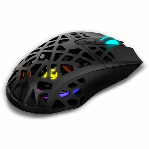 Gaming - Mouse RGB, corpo con pannelli leggeri e robusti, sensore ottico, 6 livelli, 1200 DPI, software programmabile, nero - Mouse gaming - Immagine 3