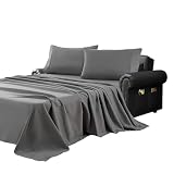 Kingnex Full Sleeper Sofa Bed Sheets for 54x72 Pull Out Sofa Bed Grey