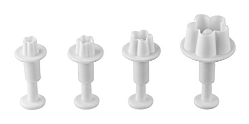 Dr. Oetker 1033 mazapán Cortador de Flores, 4 Piezas