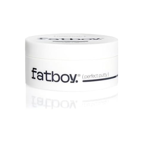 Fatboy Hair Perfect Putty, Styling Kaolin Clay Putty, Medium Hold for Volume & Texture, Matte Finish, Hair Care for All Hair Types, Flexible Lightweight Formula, Paraben Free, Color Safe, 2.6 Oz Cover